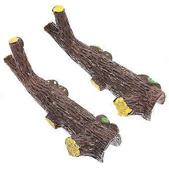 Fish Tank Branch Landscape Providing Decor 2Pcs Synthetic Resin Accessories
