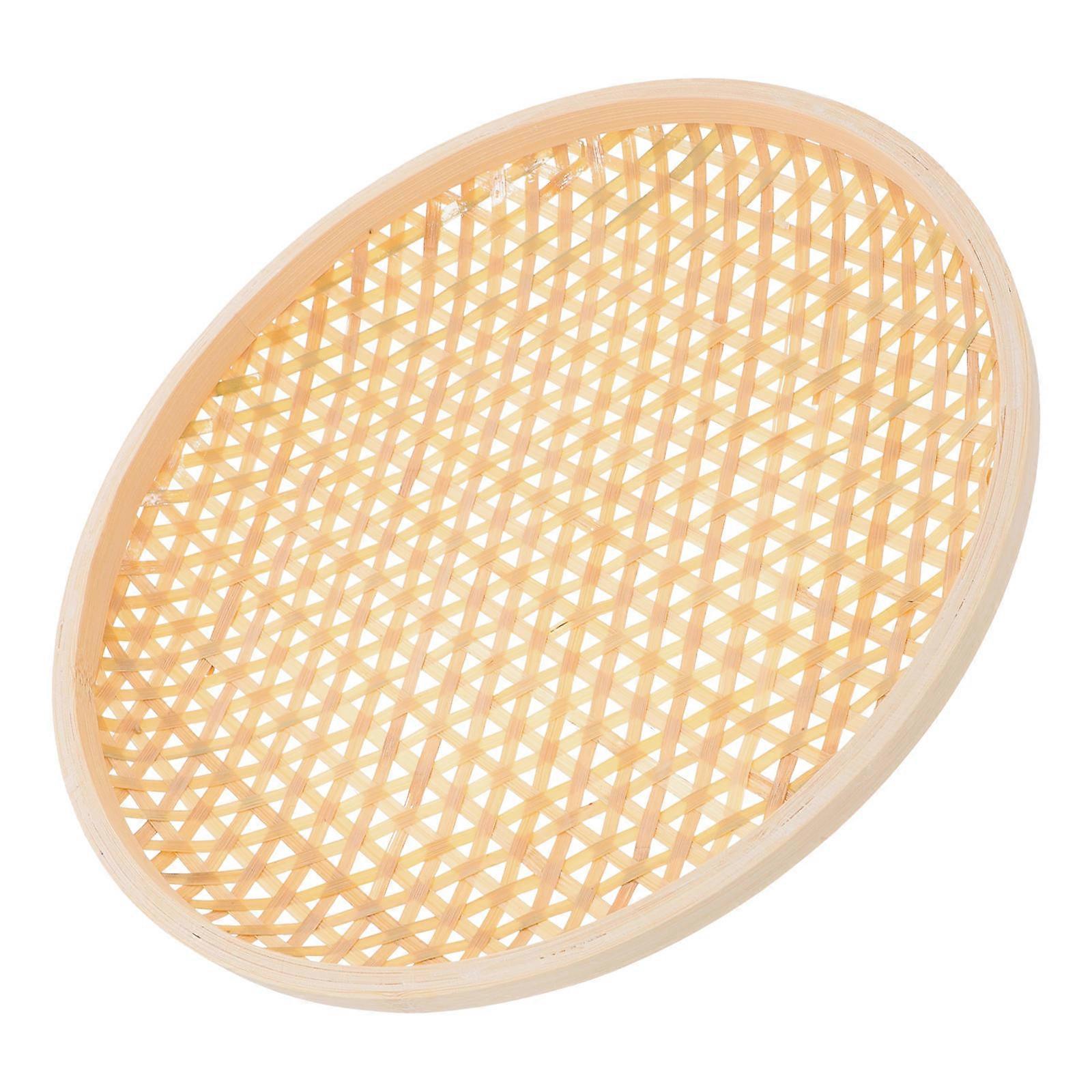Reusable Bamboo Basket Tray for Snacks in Functional Design
