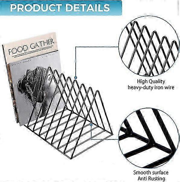 Record Storage Rack Iron Rustproof Double Piece Vertical Desktop LP Record Display Stand