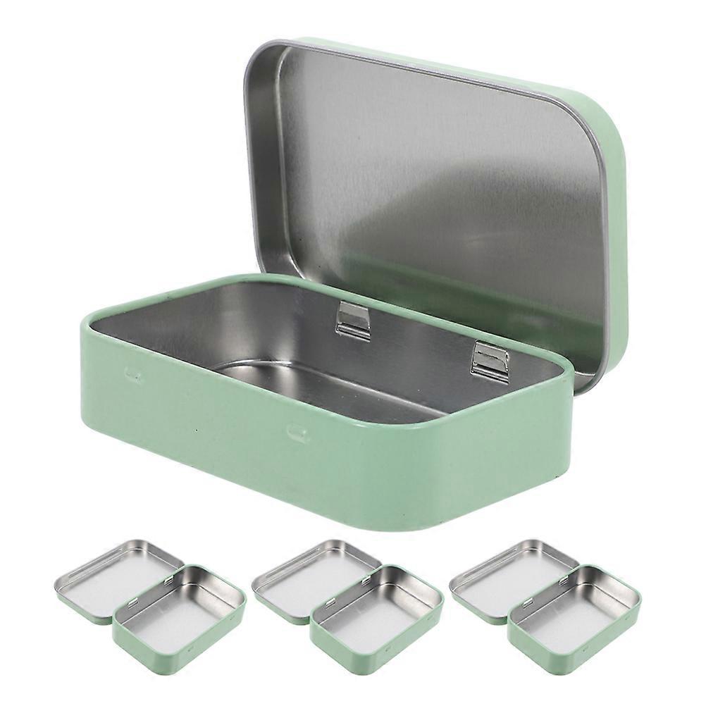 Decorative Tinplate Box Small Storage Boxes for Storage Use 4Pcs
