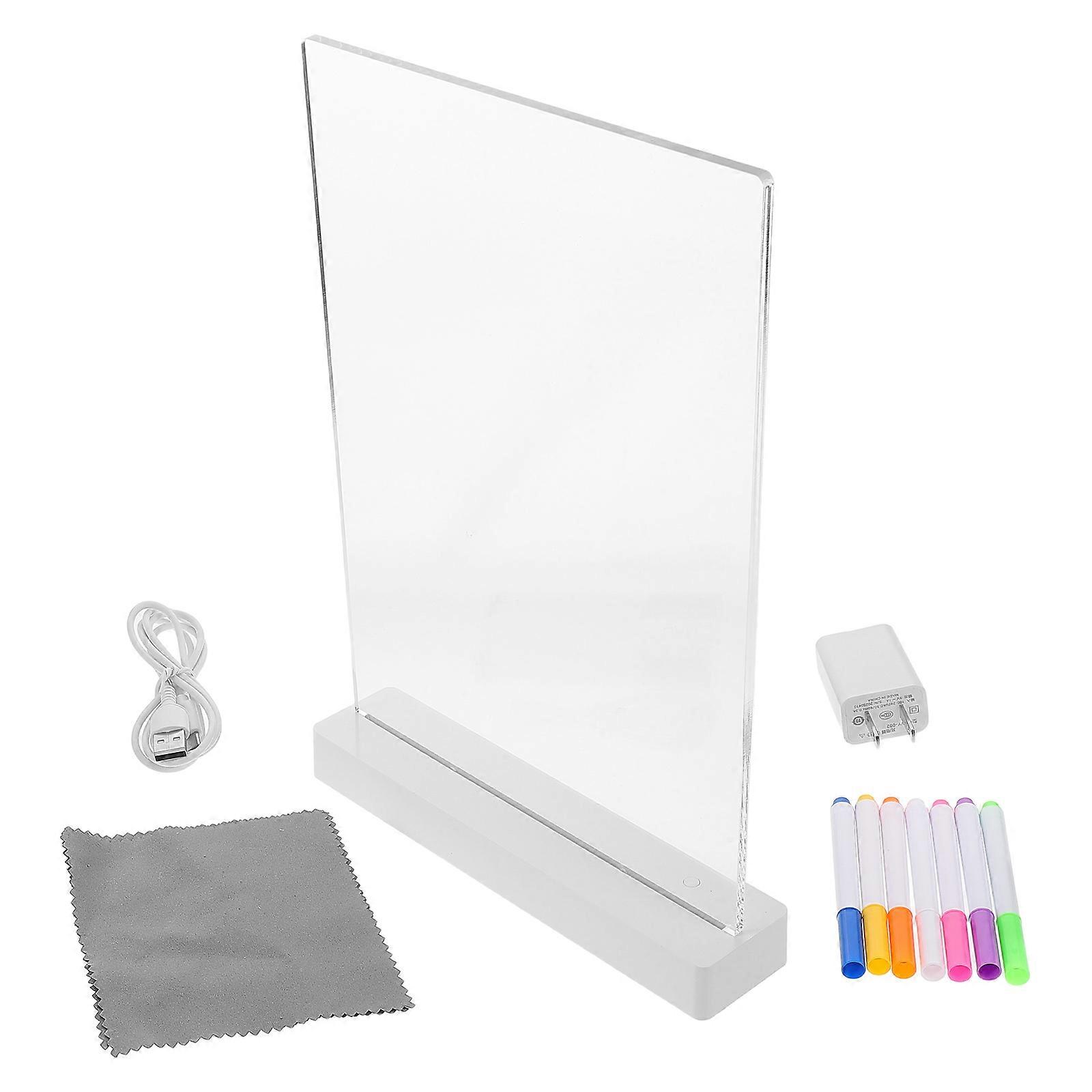 LED Message Panel Acrylic Lighted Note Display for Shops Bars Restaurants 1Set