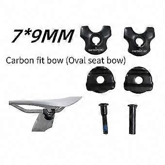 Carbon-Sattelstrebenadapter 7x9mm für Fahrrad-Sattelstützenklemme Oval/Rund - In