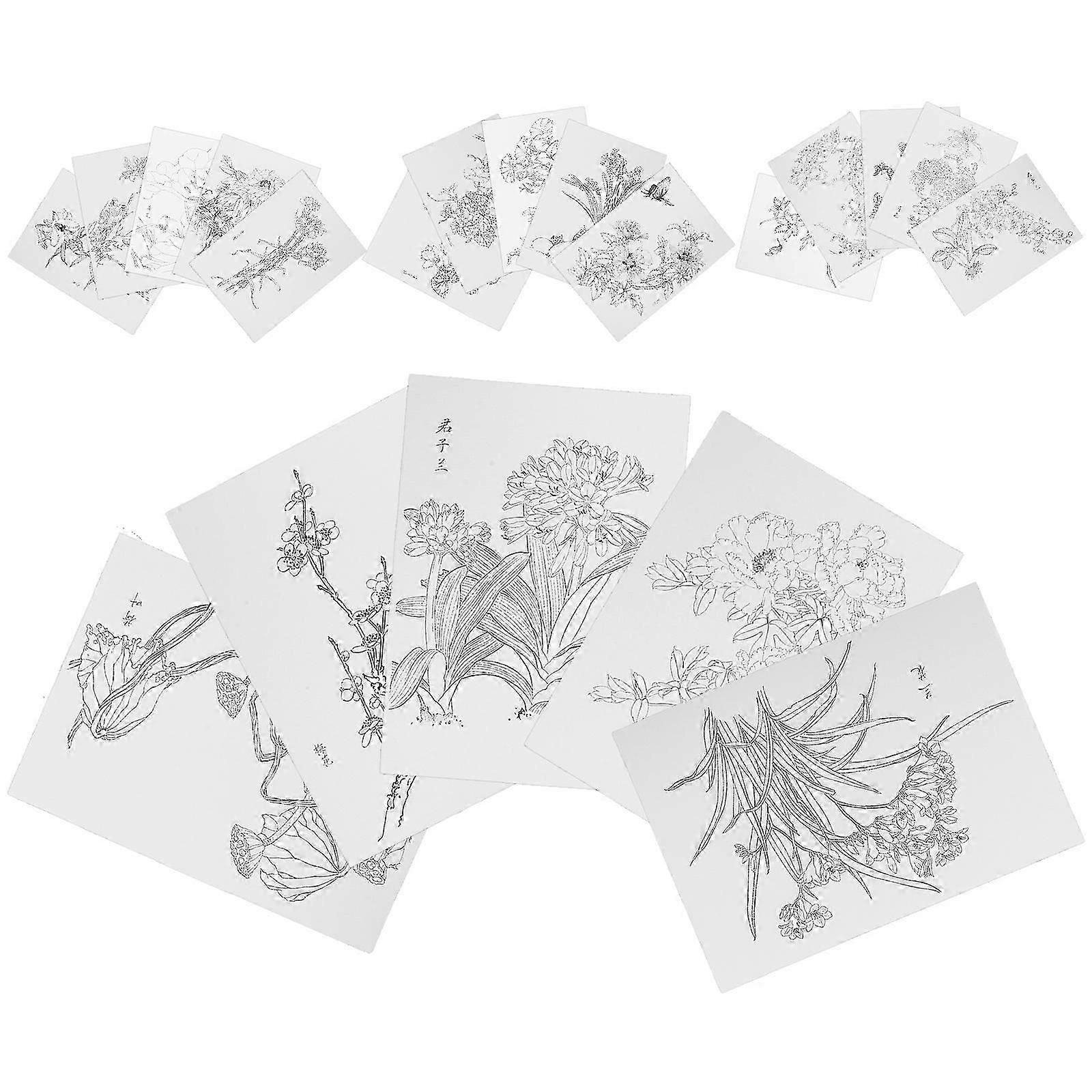 Watercolor Imitation Paper, 60 Sheets, Rectangular Design, For Creative Expression Beginners, Coloring