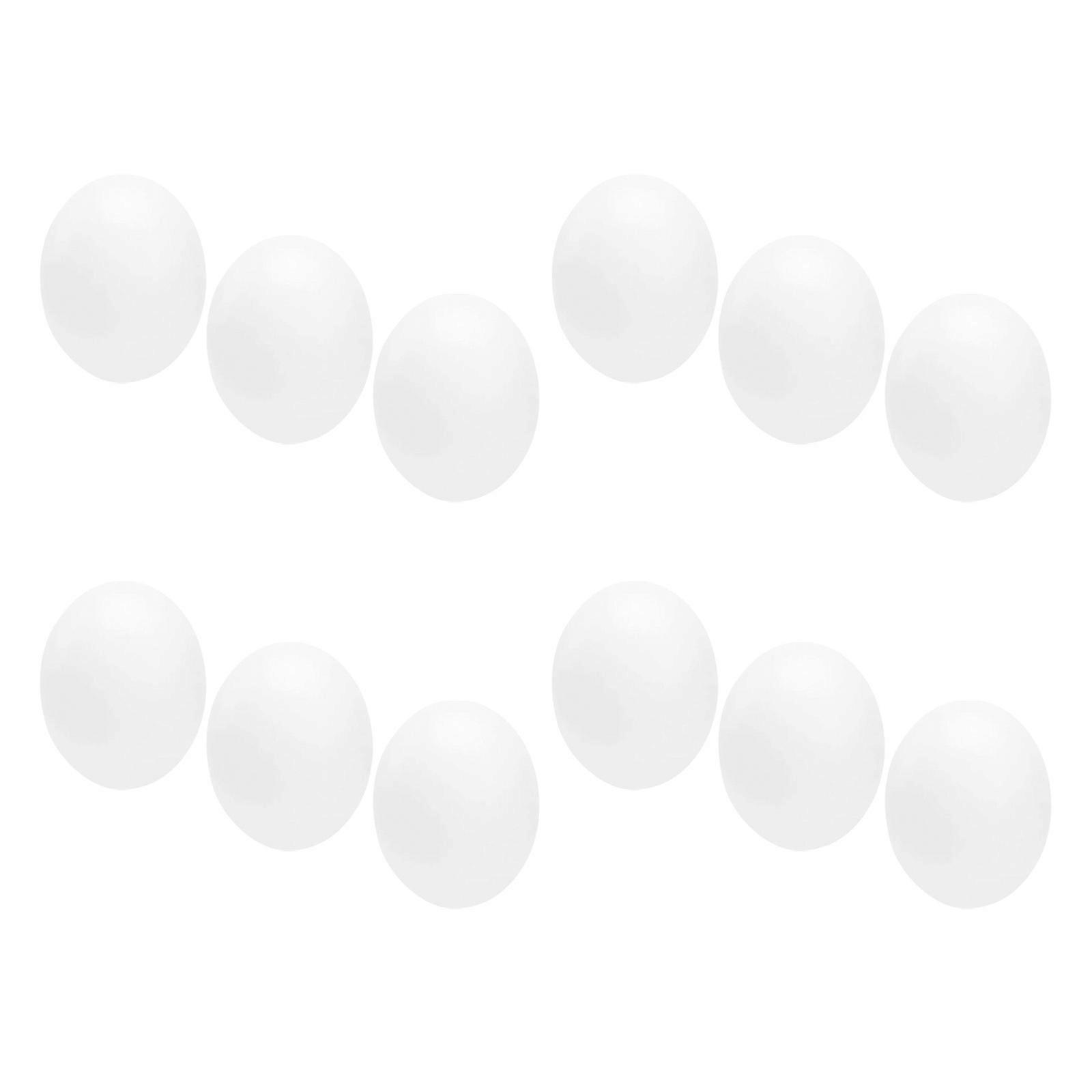12Pcs Delicate Simulated Eggs Multi-function Plastic Eggs Household Egg Props Bird Accessory