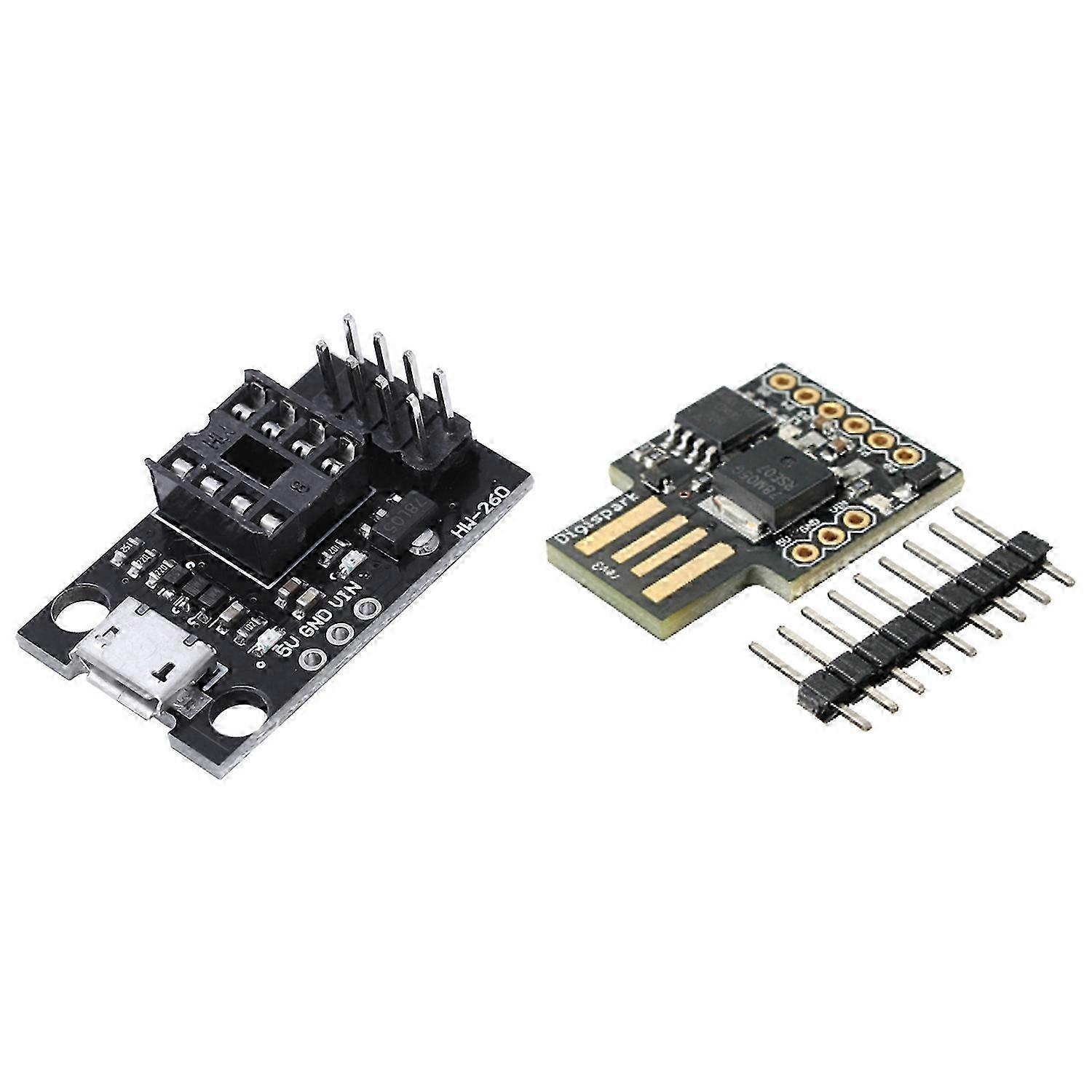 1pcs Development Programmer Board compatible with Attiny13A & 1pcs Attiny85 Board Development Board Usb compatible with Arduino Digispark