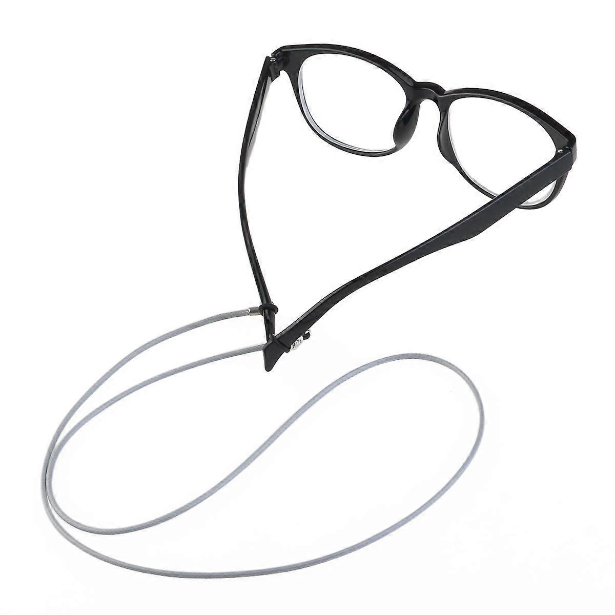 Cordon ciré pour porte-lunettes, gris clair