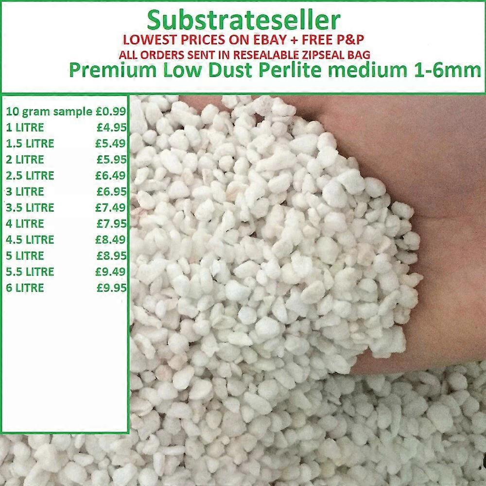 PREMIUM LOW DUST Perlite Medium Grade 1-6mm Compost Hydroponics,CH