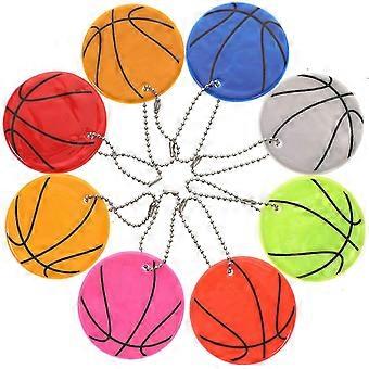 8Pcs Reflective Pendant Keychains compatible with Safety Use on Bags Jackets