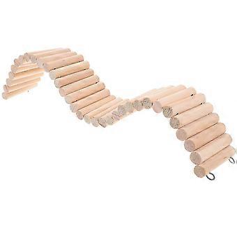 Hamsterleiter aus Holz, Kletterleiter für Haustiere, 3-teilig, Naturbeige