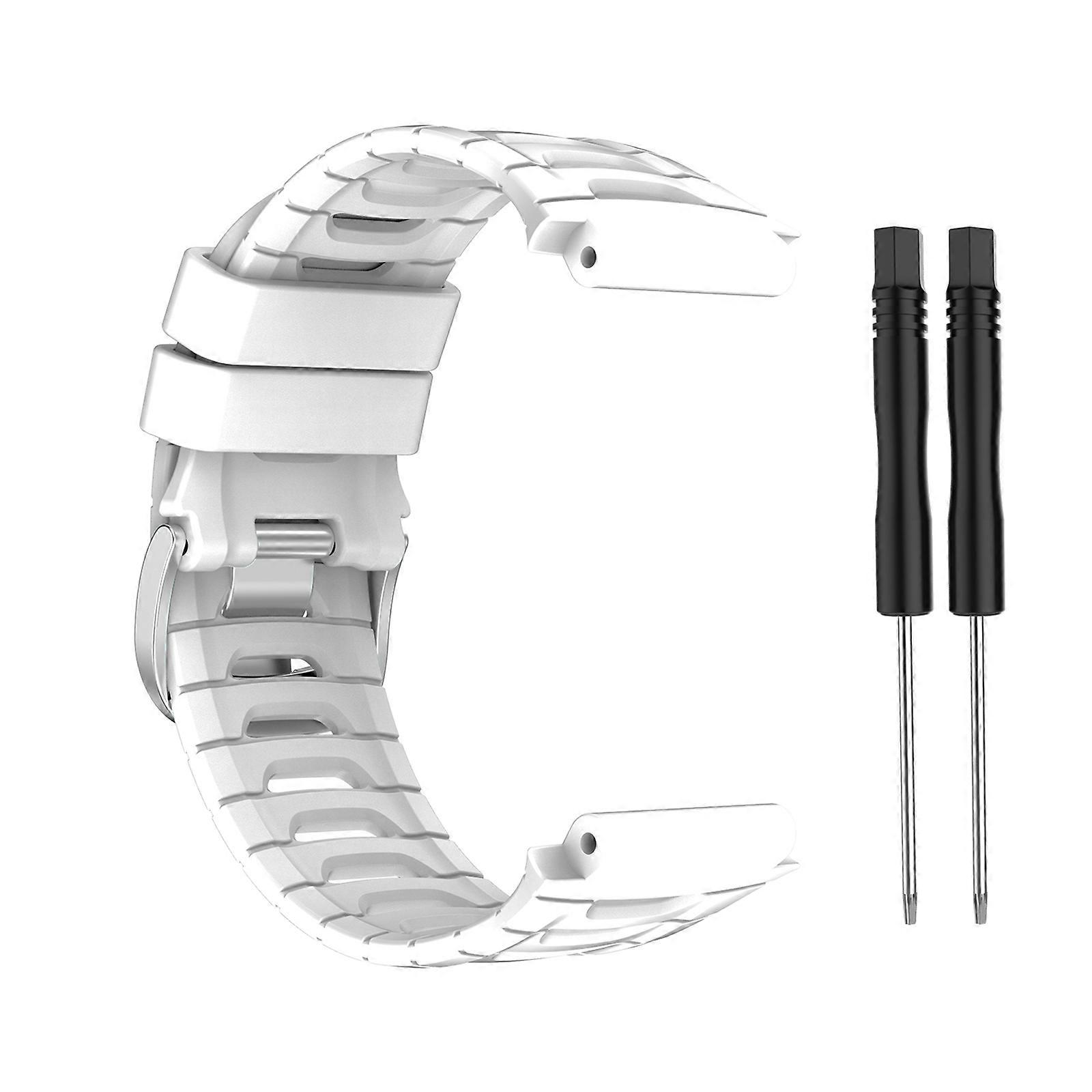 White Silicone Watch Band Replacement Strap for Garmin Forerunner 920XT
