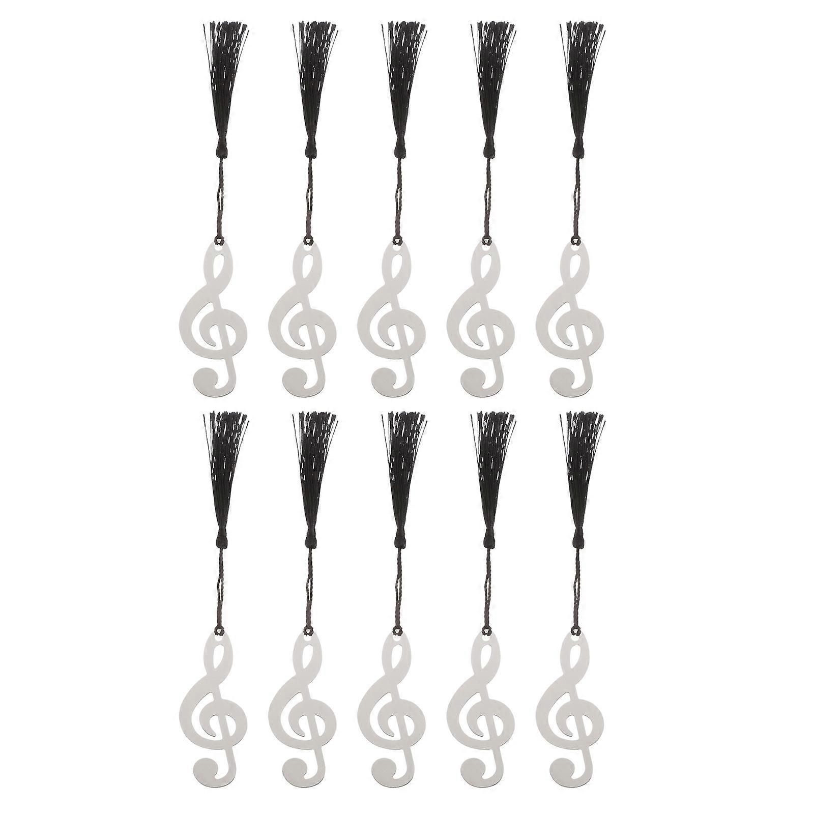 10pcs Creative Metal Bookmark Creative Music Note Bookmark Delicate Bookmark