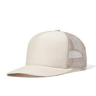 Men's Outdoor Mesh Trucker Cap, Adjustable Lightweight Breathable Baseball Cap with Sweatband, Beige
