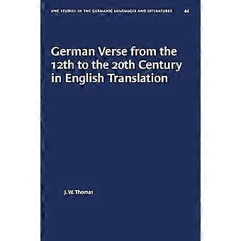 German Verse from the 12th to the 20th Century in English Translation