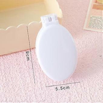 Folding Hair Comb With Attached Mirror Lightweight Travel Accessory For Women