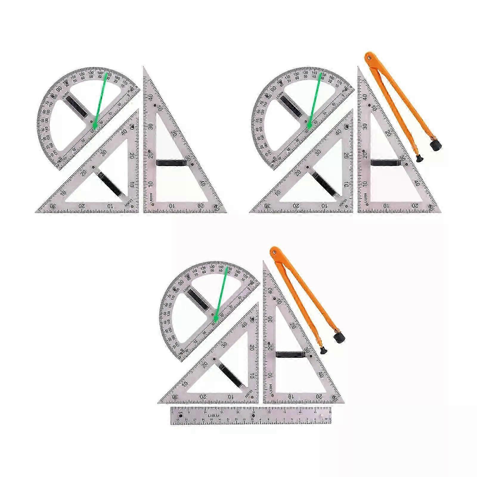 Large Geometry Math Ruler Set Set Math Teaching Aid Fit For  Blackboard Drafting