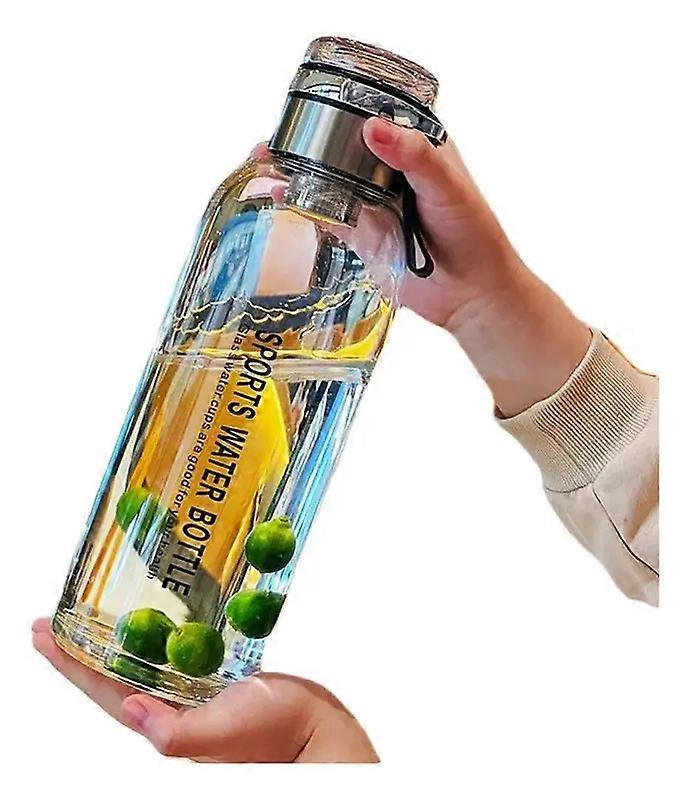 Vattenflaska, 1 liters glasflaska,