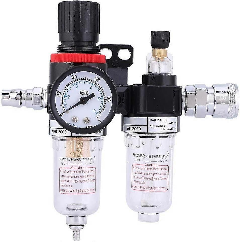 1/4" luftfilter tryckregulator olje- och vattenseparator luftfilter luftkompressor luftkompressorfilter med systemsmörjkopp