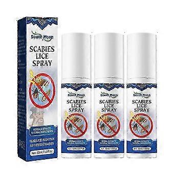 3pcs New Lice Removal Spray Anti-Itching Scabies Kill Head Lice Skin Care Natural