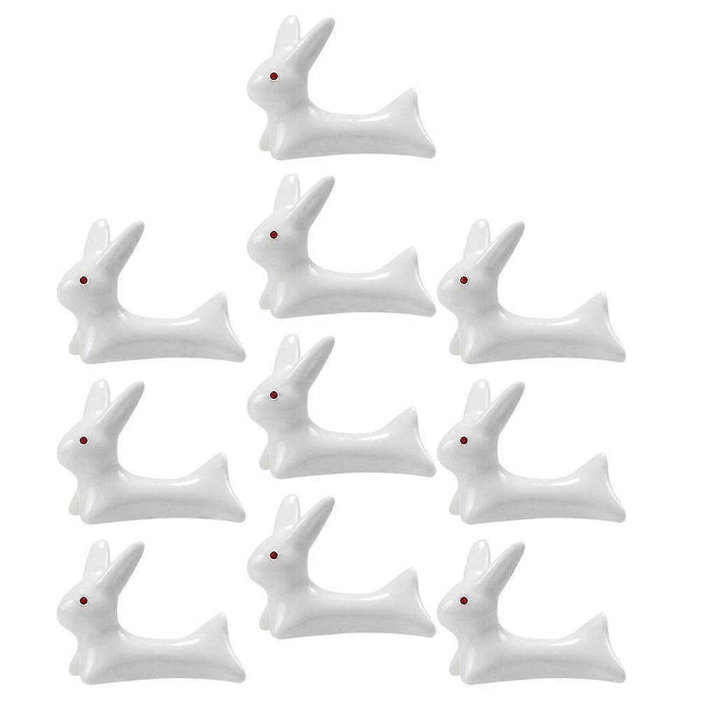 Ceramic Bunny Shape Chopsticks Holder Set for Dining Table