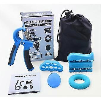 6pcs Hand Grip Strengthener Kit With Storage Pouch Hand Finger Exerciser(blue) Fgao