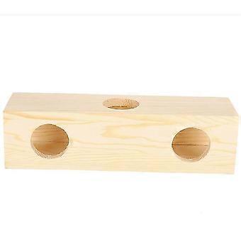 Hamster Tunnel Holz Rohr Haus Erweiterung Kleine Haustiere Training Spielen Übung ToySmall Gerade