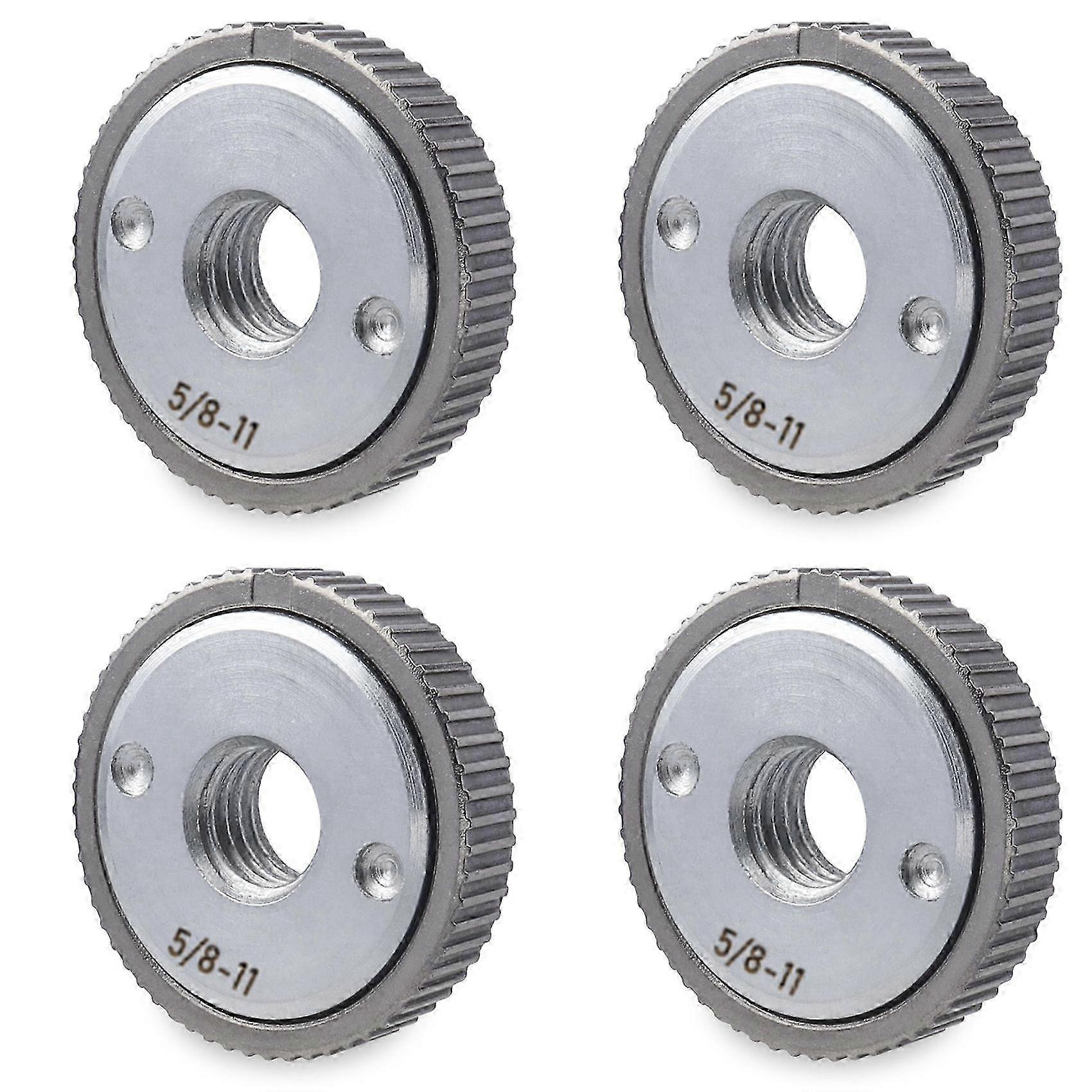 4pcs 5/8 Inch-11 Grinder Nut,Quick Release Angle Grinder Flange Nut Grinder Locking Nut compatible with Angle Grinder