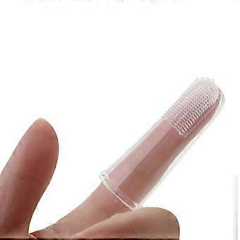 Super Soft Pet Finger Toothbrush, Dog Cat Dental Care Brush with Bad Breath Prevention, Gentle Silicone Cleaning Supplies 26-27
