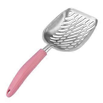Scoop for Pet Litter Use by Ueetek Pink Durable Metal Litter Scooper