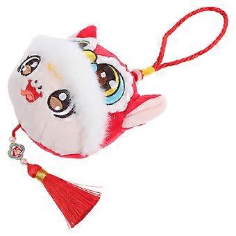 Red Zodiac Snake Plush Hanging Ornament for Good Luck Festive Decoration