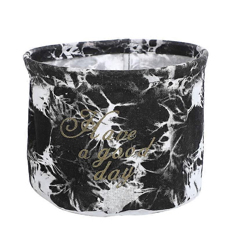 Fabric Storage Basket Desktop Organizer Basket, Style: Black Cloud Pattern