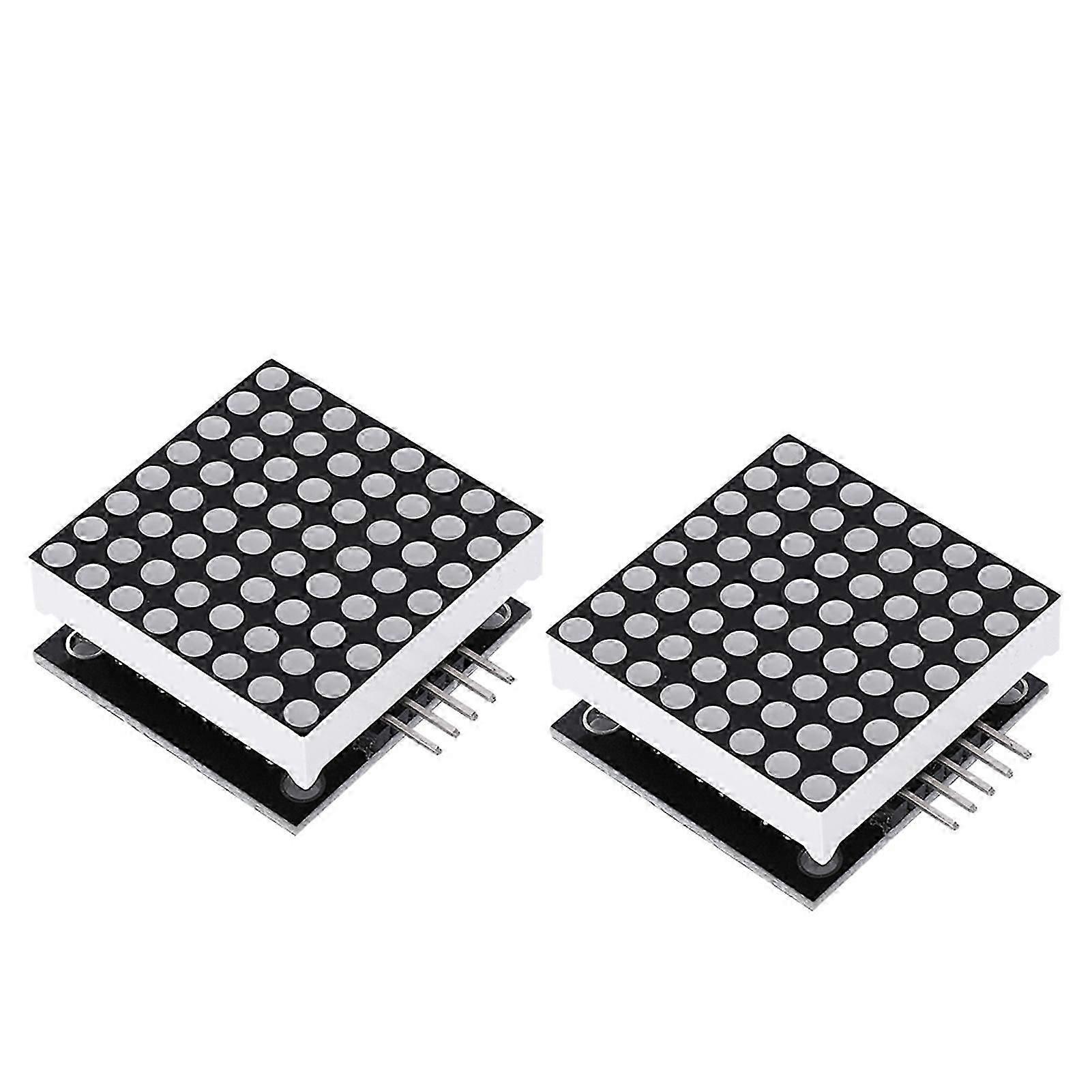 2Pcs Dot Matrix Display Module Square 88 Control Chip DIY Kit 1000x1000mil