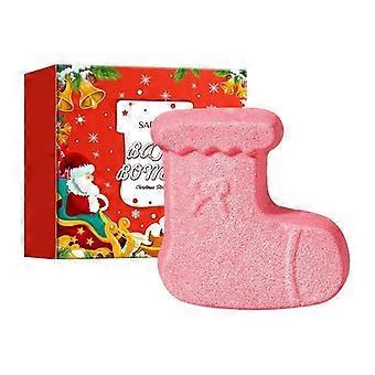 Weihnachtsstrumpf-Badebombe mit sprudelndem Duft für ein entspannendes Spa-Bad – ideales Geschenk für die Feiertage und Körperpflege