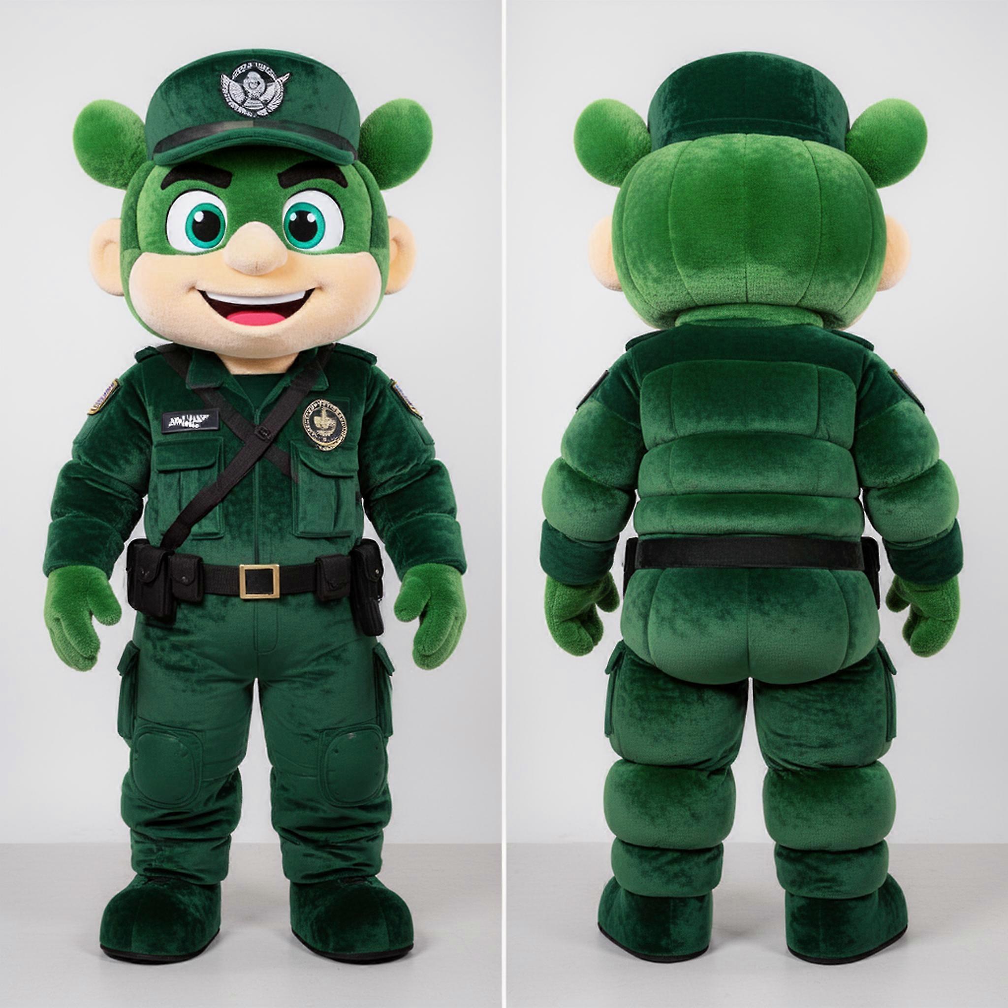 MASTICOT Emerald Green Broad Shouldered Navy Seal Mascot