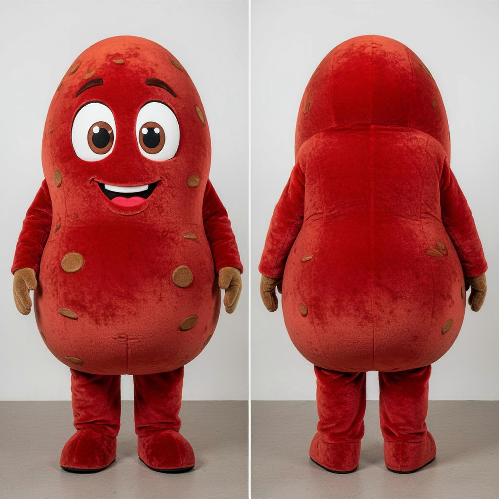 MASTICOT Ruby Red Round Potato Mascot