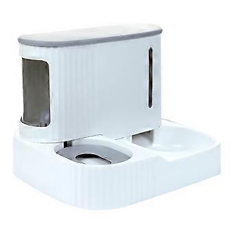 Automatischer Futter- und Wasserspender für Hunde, graues ABS-Gehäuse