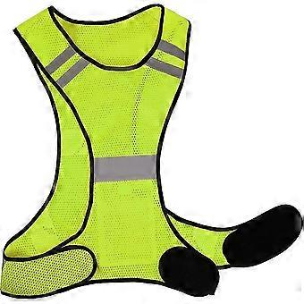 Reflektierende Warnweste mit hoher Sichtbarkeit, atmungsaktive, leichte Sicherheitsjacke in fluoreszierender Optik zum Laufen und Radfahren (Damen und Herren) 26-27