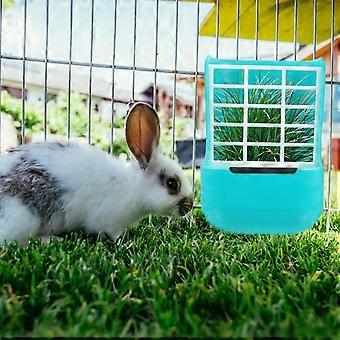 Fixed Rabbit Grass Feeding Rack for Storage 1Pcs Blue Plastic Pet Feeder