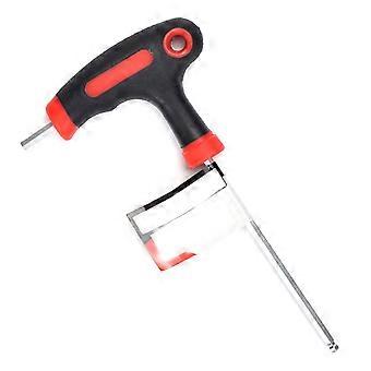 Extended T Handle Hex Wrench Alloy Steel Comfortable Grip Portable T Handle Key with Hex Screwdriver Bike Repair Tool