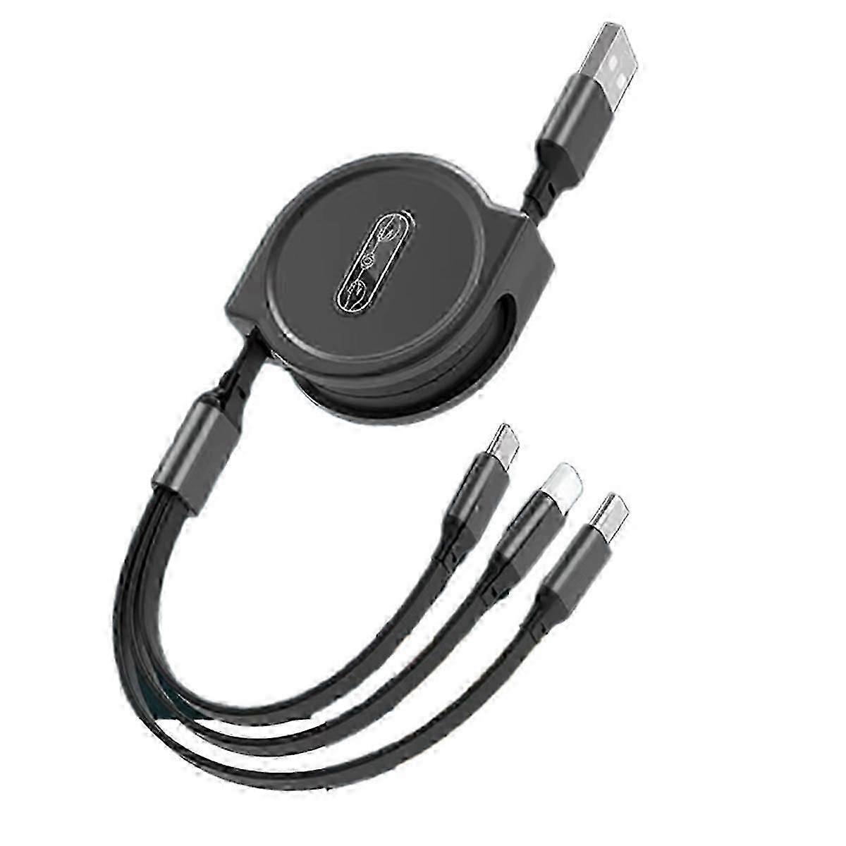 26-27s Retractable Fast Charging for Android TYPE-C Data Cable Black