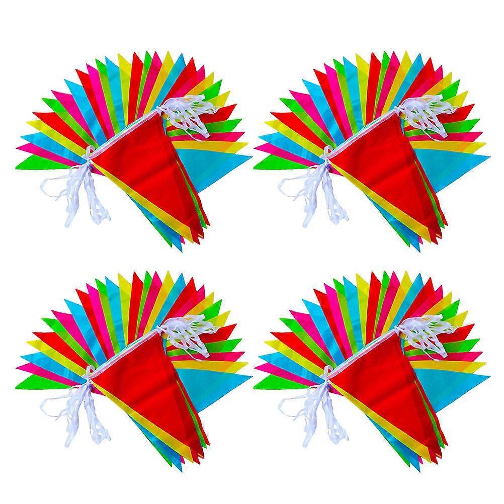 Multicolor Pennant Banner String Flag for Decoration 4Packs