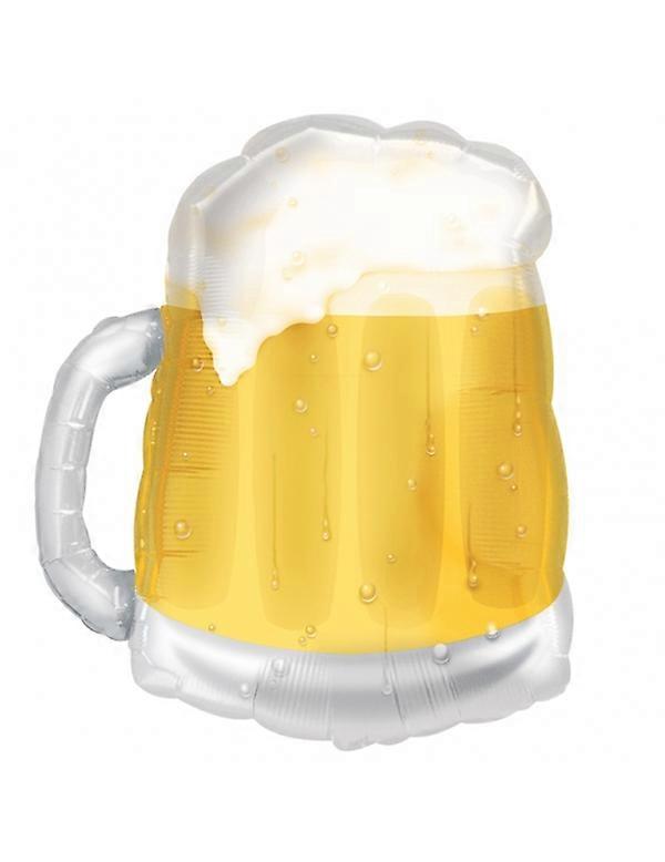 Yellow beer mug foil balloon 58 cm