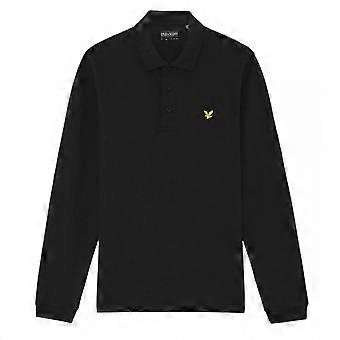Men's Lyle & Scott Golf Long Sleeve Polo - Black