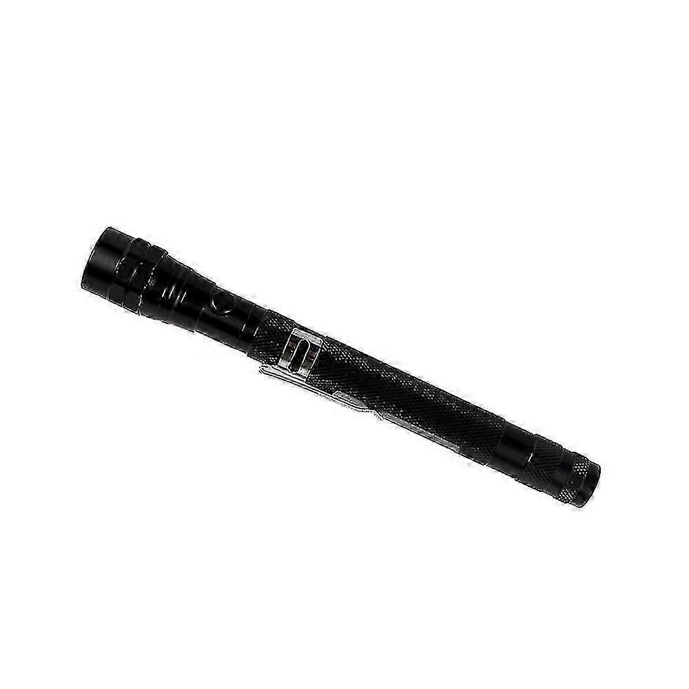 Multipurpose Led Flashlight Solid Color Stretchable Illuminated Magnetic Electric Torch Metal(Black)