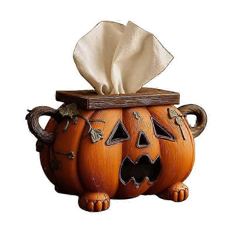 Pumpkin-Shaped Tissue Box Cover