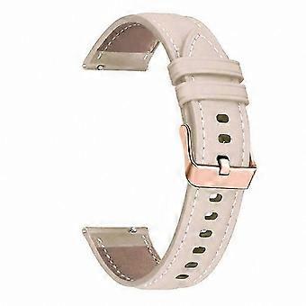 ægte læder urrem med rosa guld spænde, 20mm rem til Garmin venu / sq / sq2 / 2 plus smartwatches