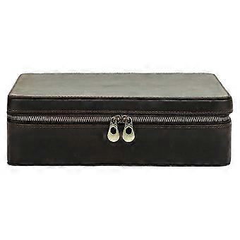 10 Slot Leather Watch Storage Case Vintage Jewelry Display Organizer