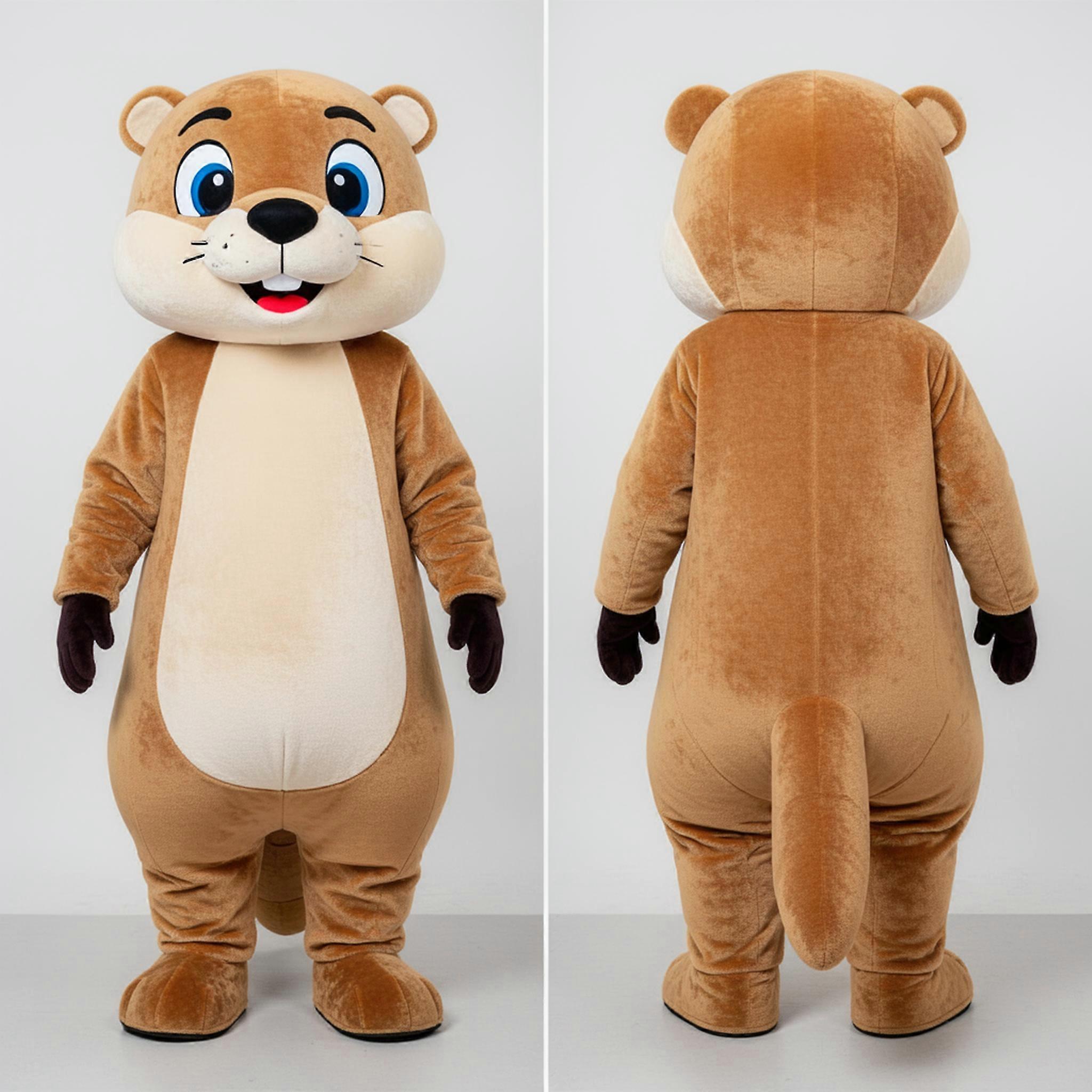MASTICOT Tan Playful Otter Mascot