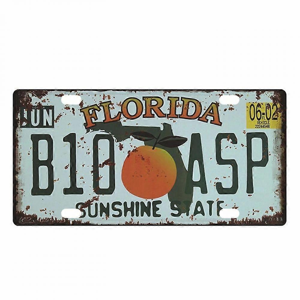 Retro Weathered Rustic Prop Car Registration Plate