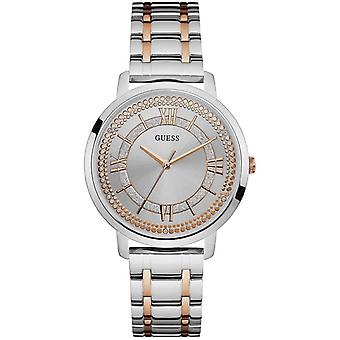 Guess dress steel ladies Japanese Quartz Analog Woman Watch with Stainless Steel Bracelet W0933L6