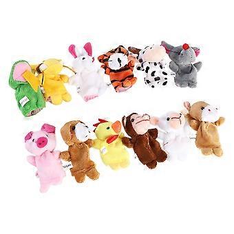 Zodiac Finger Puppets Wear-Resistant Finger Puppets for Story Supply 12Pcs